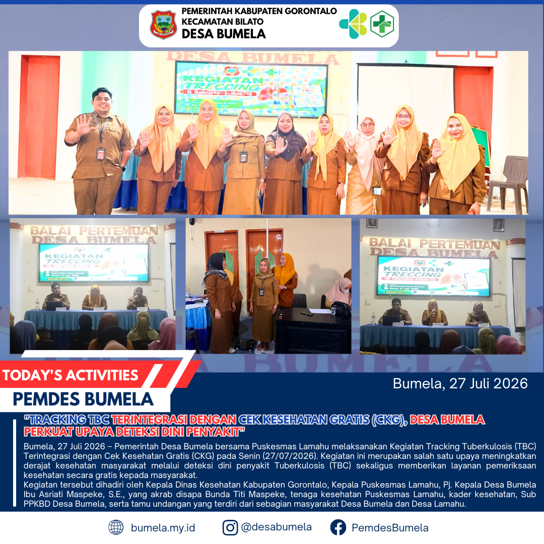 Tracking TBC Terintegrasi dengan Cek Kesehatan Gratis (CKG), Desa Bumela Perkuat Upaya Deteksi Dini Penyakit
