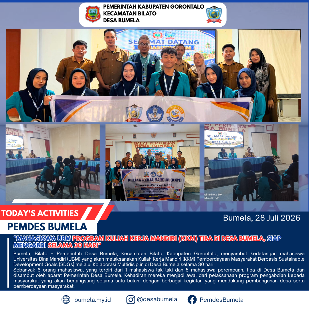 Mahasiswa UBM Program Kuliah Kerja Mandiri (KKM) Tiba di Desa Bumela, Siap Mengabdi Selama 30 Hari