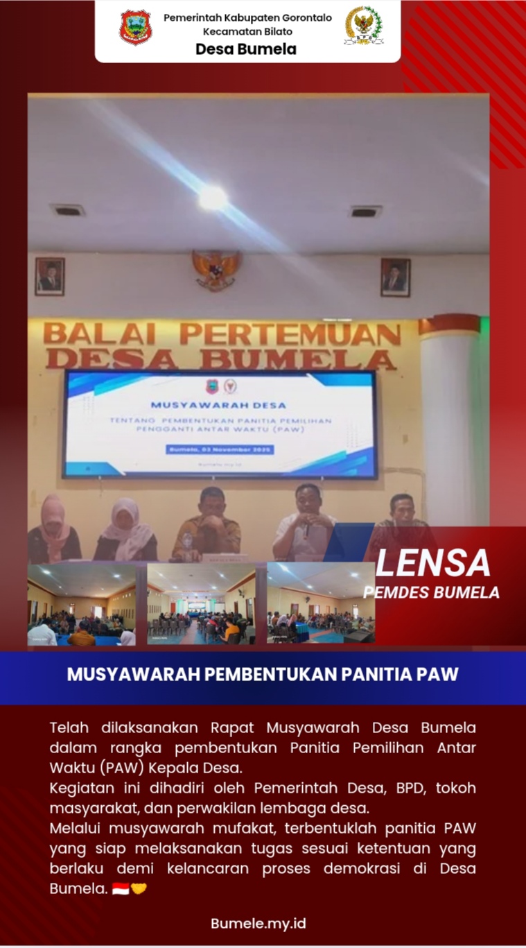 Musyawarah Desa Tentang Pembentukan Panitia Pemilihan Pengganti Antar Waktu (PAW)