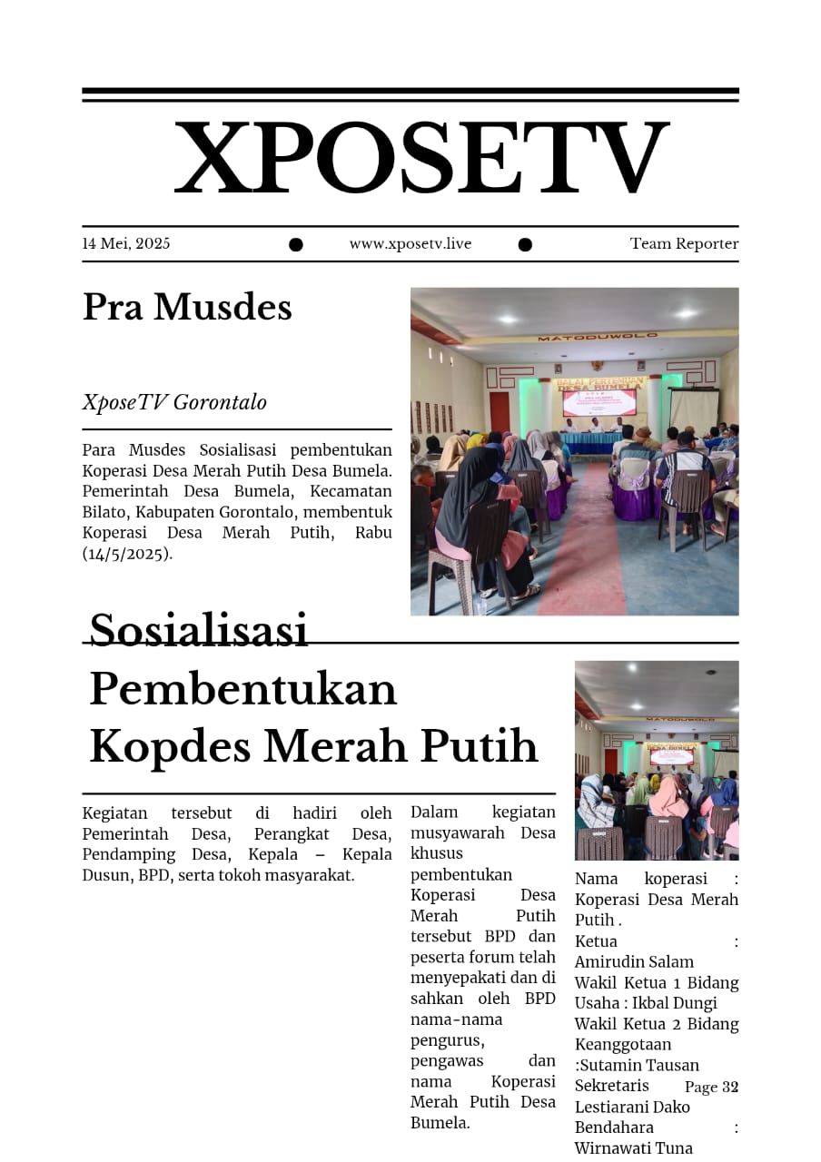 PRA MUSDES PEMBENTUKAN KOPERASI  DESA "MERAH PUTIH"